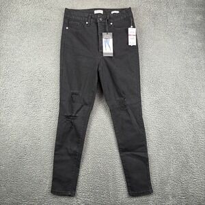 Sofia Jeans by Sofia Vergara Rosa Super Hi-Rise Curvy Skinny Ankle Black Size 6